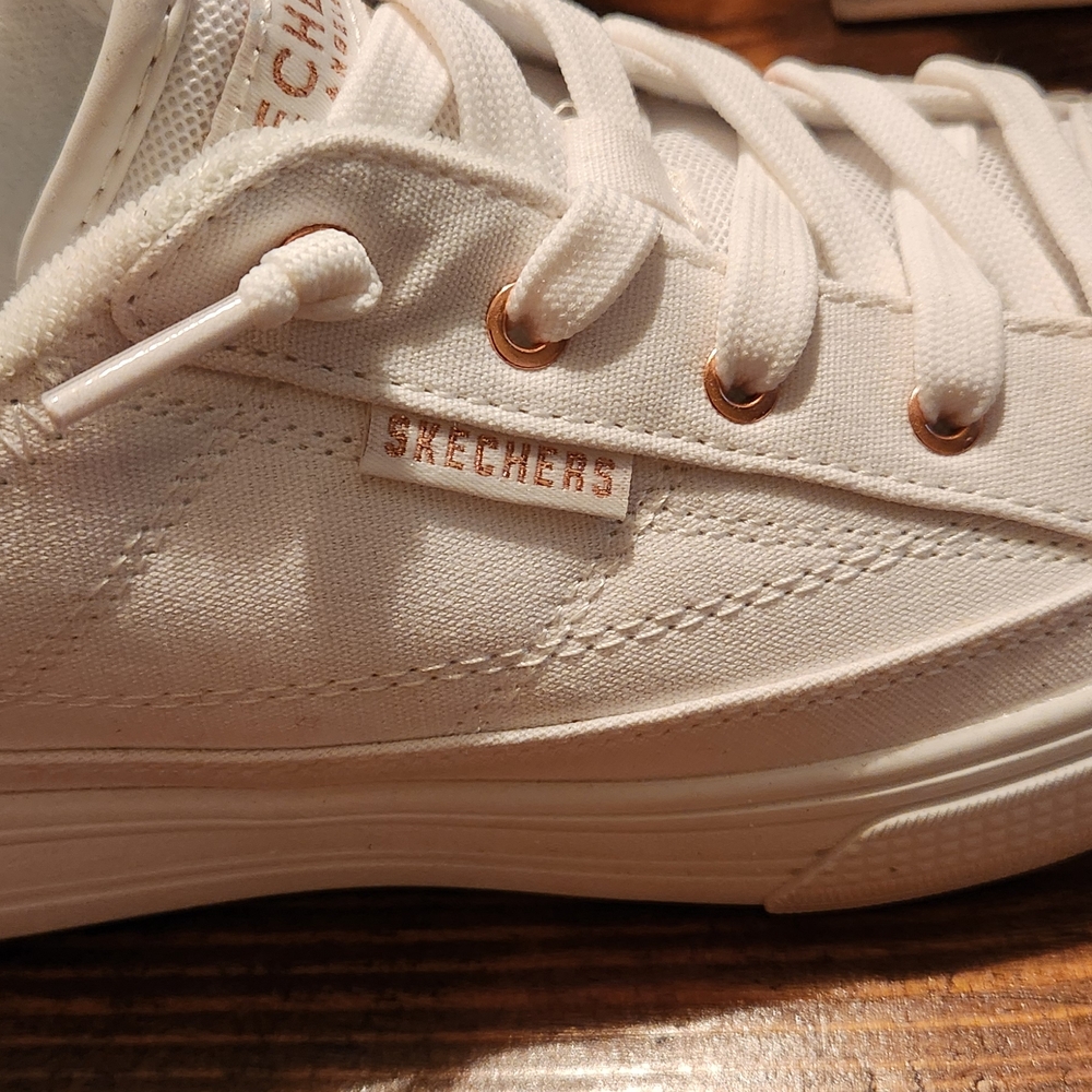 Skechers White Canvas Sneakers